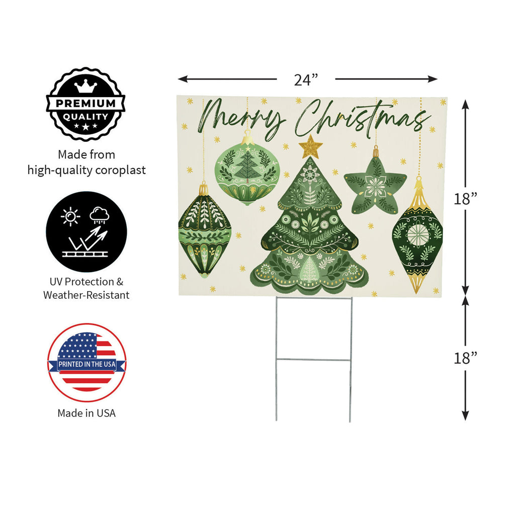 24"x18" “Merry Christmas” Green Garden Flag – Festive Outdoor Christmas Decoration for Holiday Yards