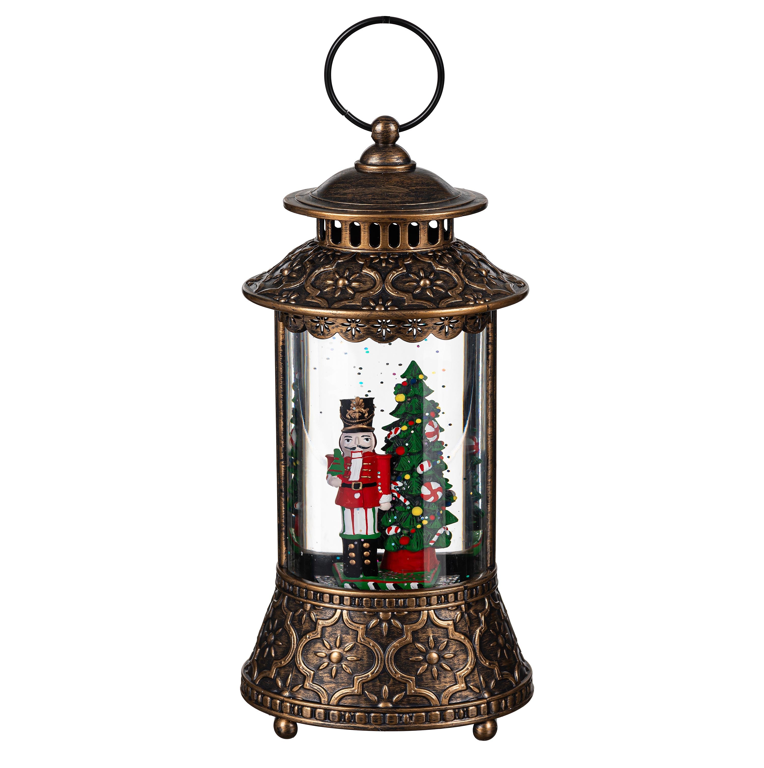 11" LED Nutcracker Water Lantern – Traditional Christmas Table Decor with Festive Holiday Spirit