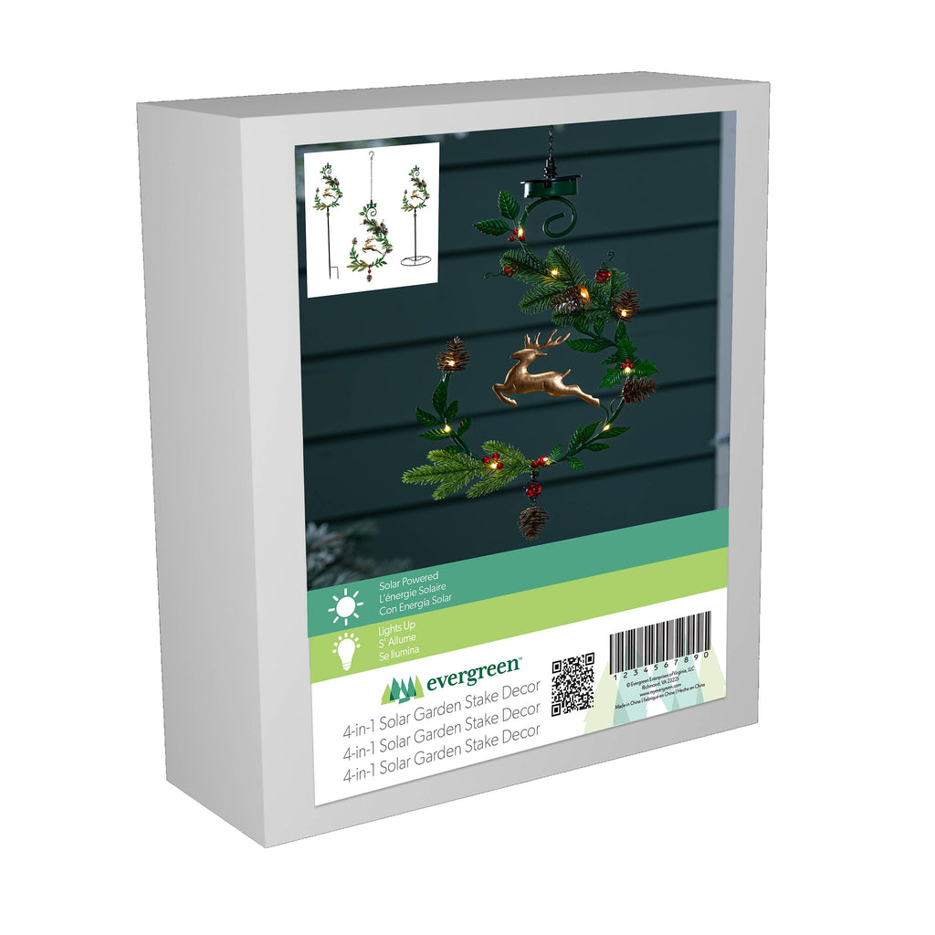 48" Solar Lighted Deer Garden Stake – 4-in-1 Outdoor Christmas Decoration for Yard & Pathway