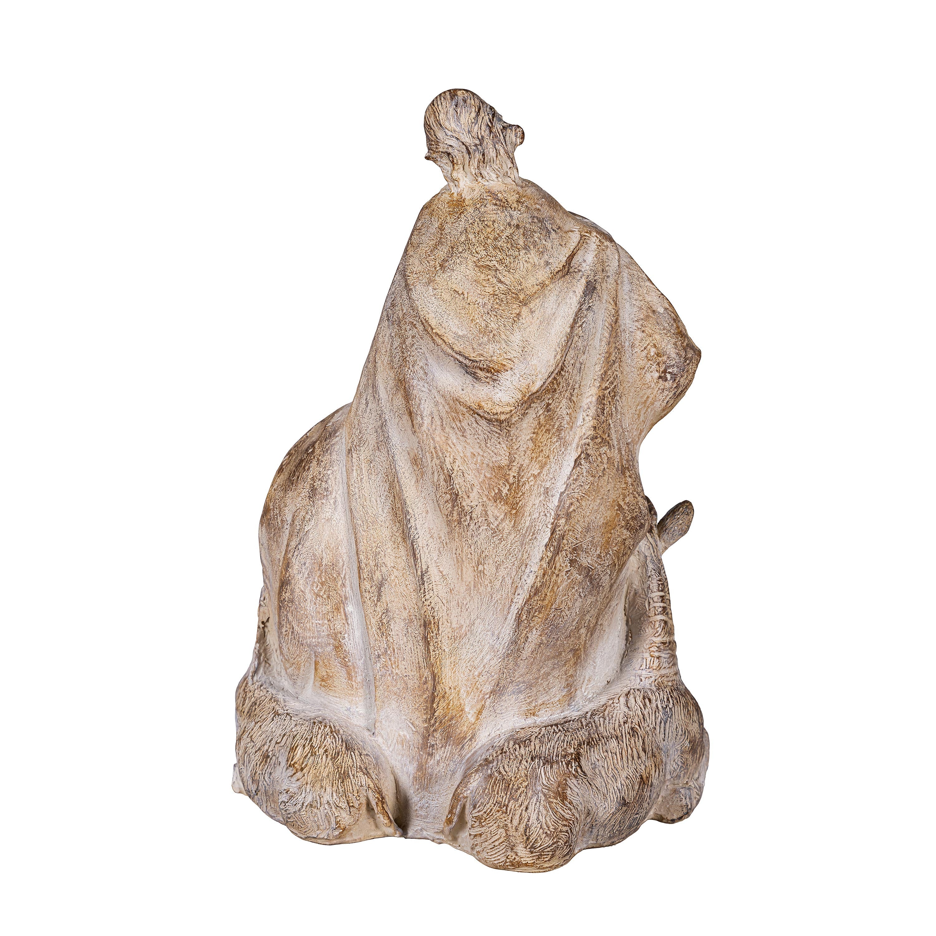 11.5" Resin Nativity Garden Sculpture – Holy Family Christmas Decoration for Indoor & Outdoor Use