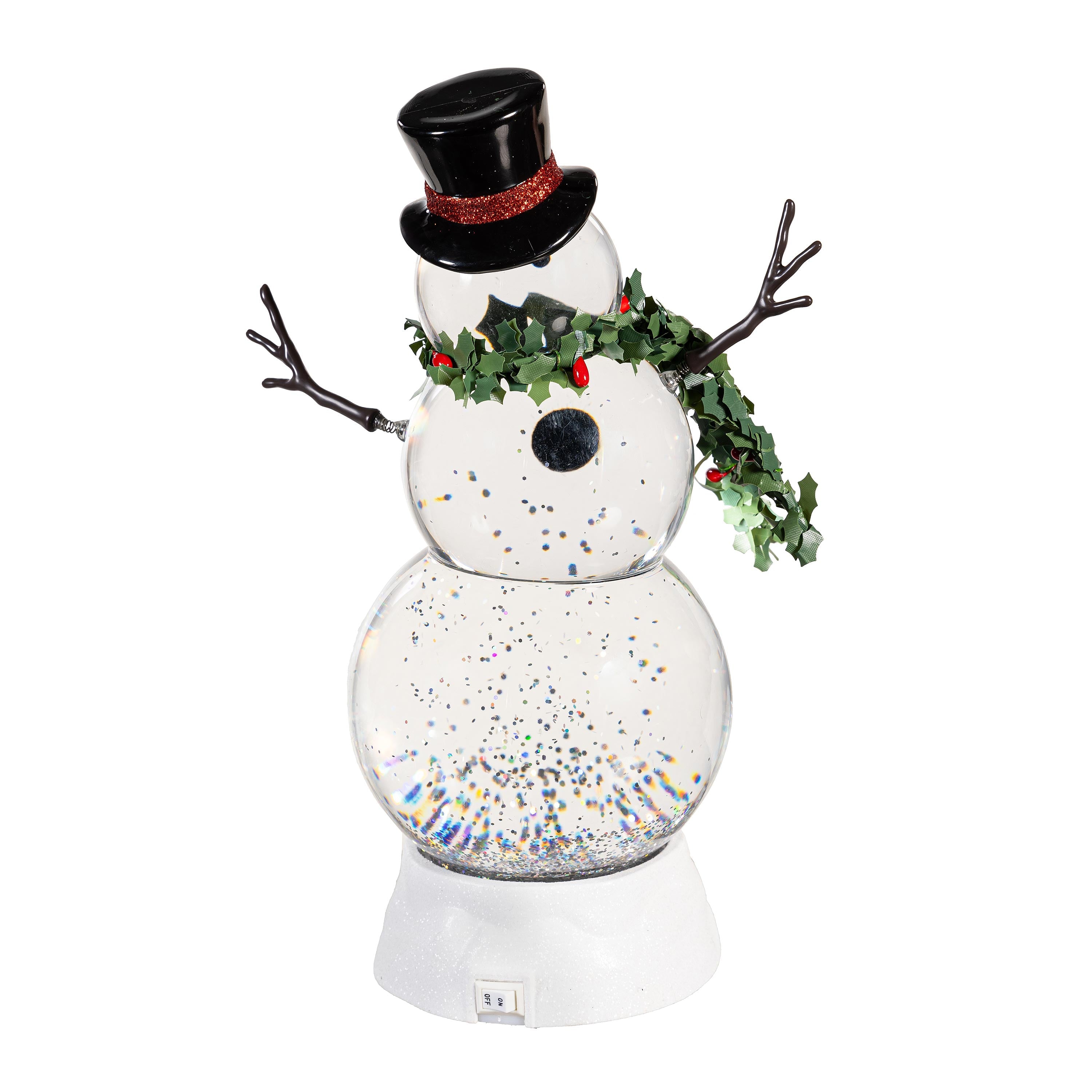 11.25" LED Snowman Water Lantern – Lighted Christmas Table Decoration for Joyful Holiday Display