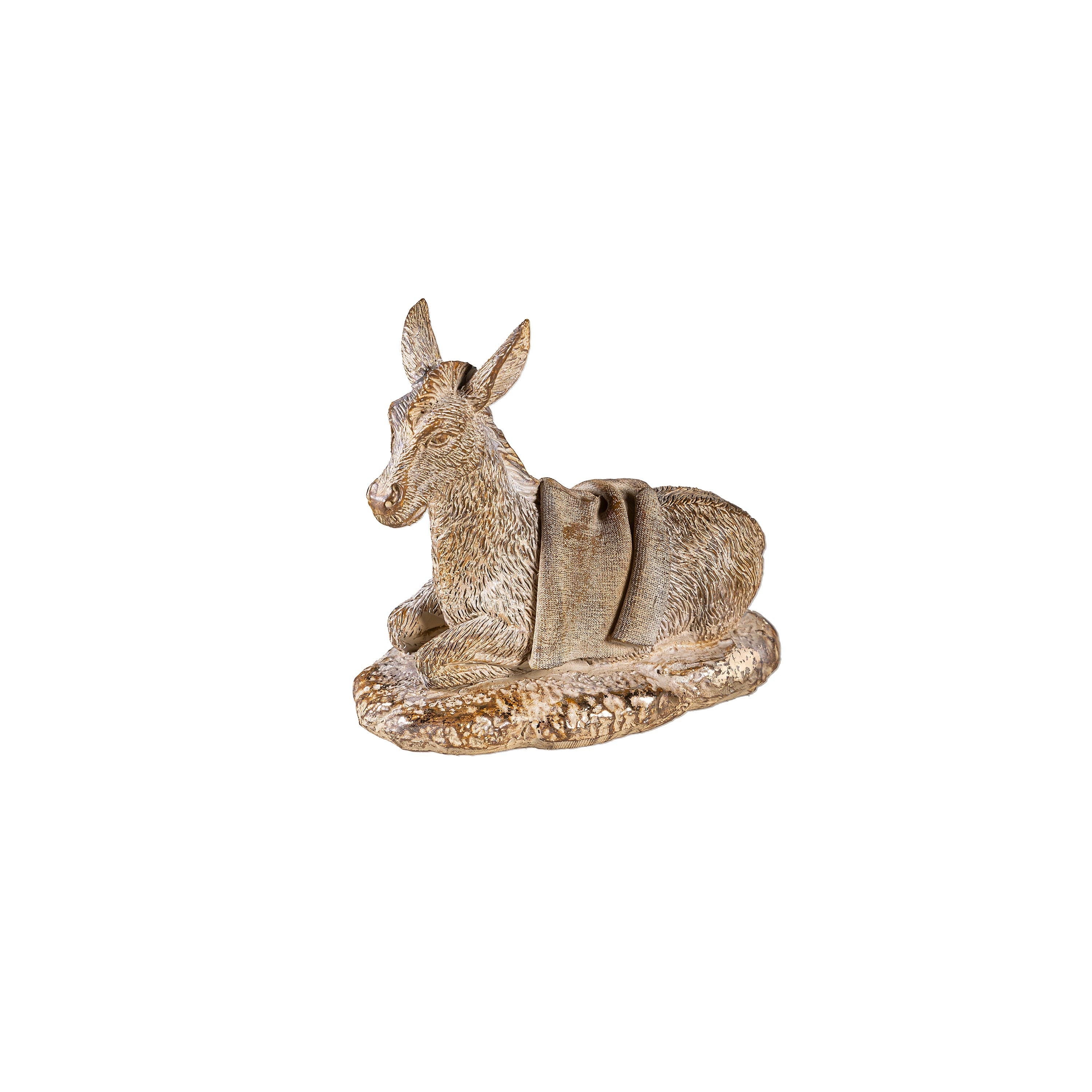 10-Piece Christmas Statues Gold Resin Nativity Set – 9" Garden or Indoor Christmas Decoration