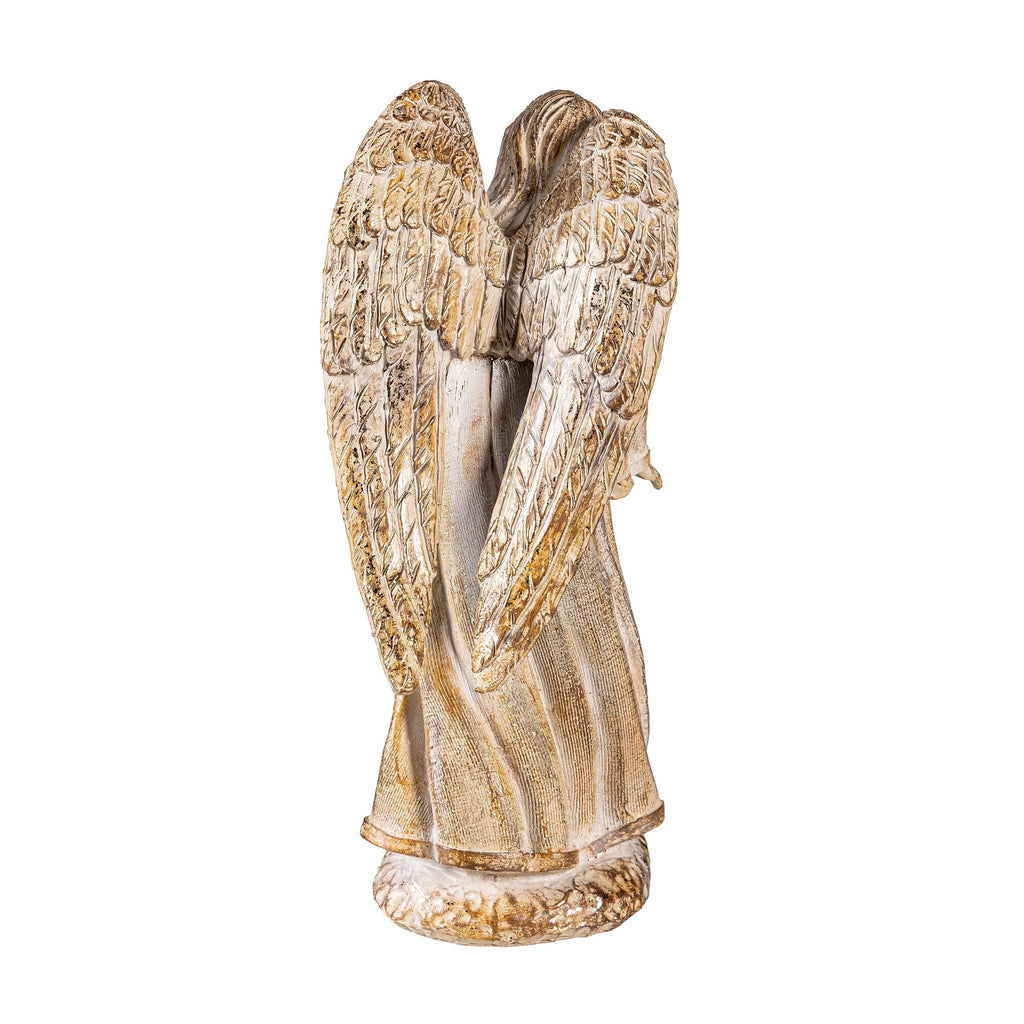 10-Piece Christmas Statues Gold Resin Nativity Set – 9" Garden or Indoor Christmas Decoration