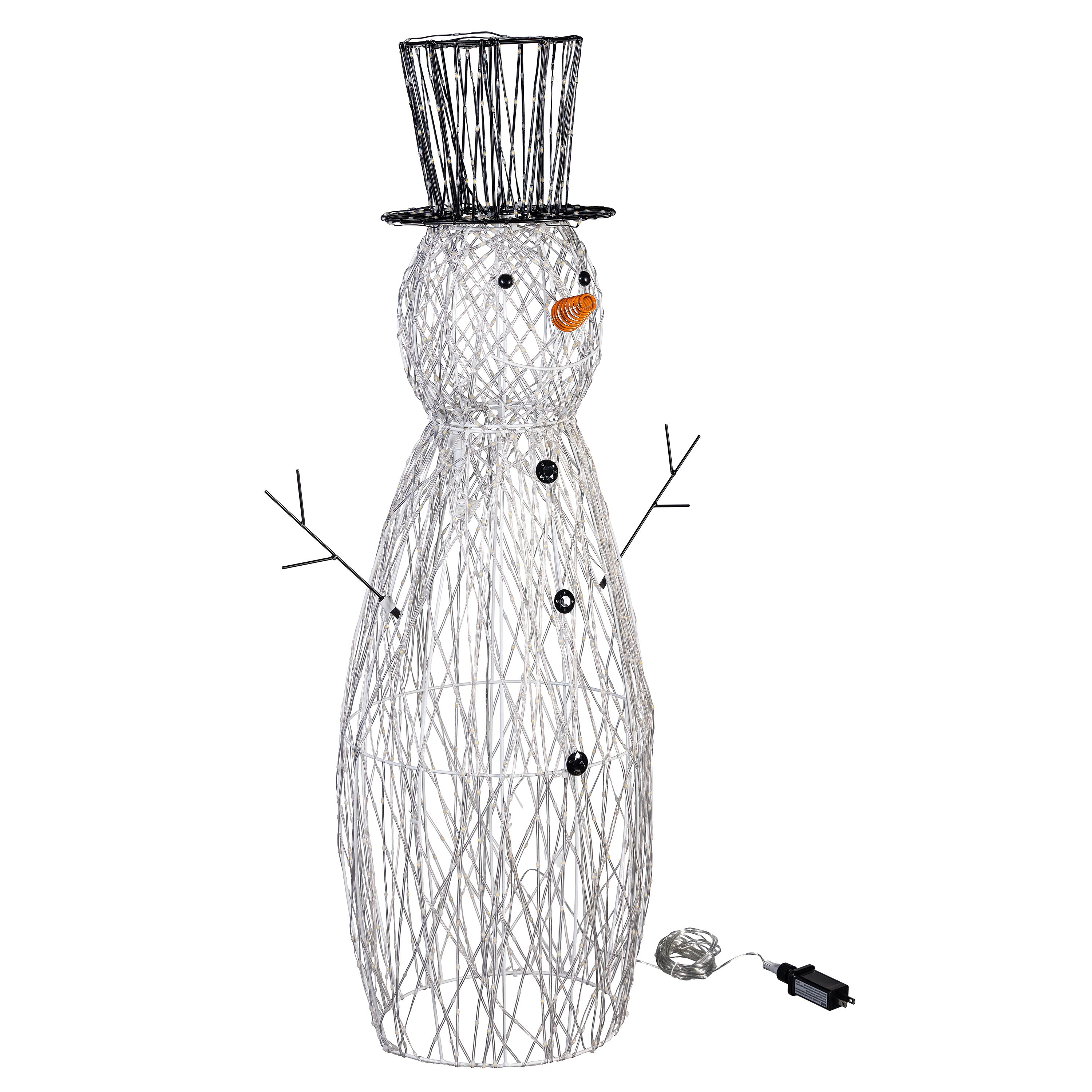 40" LED Snowman Garden Christmas Statue – Lighted Outdoor Christmas & Winter Decoration