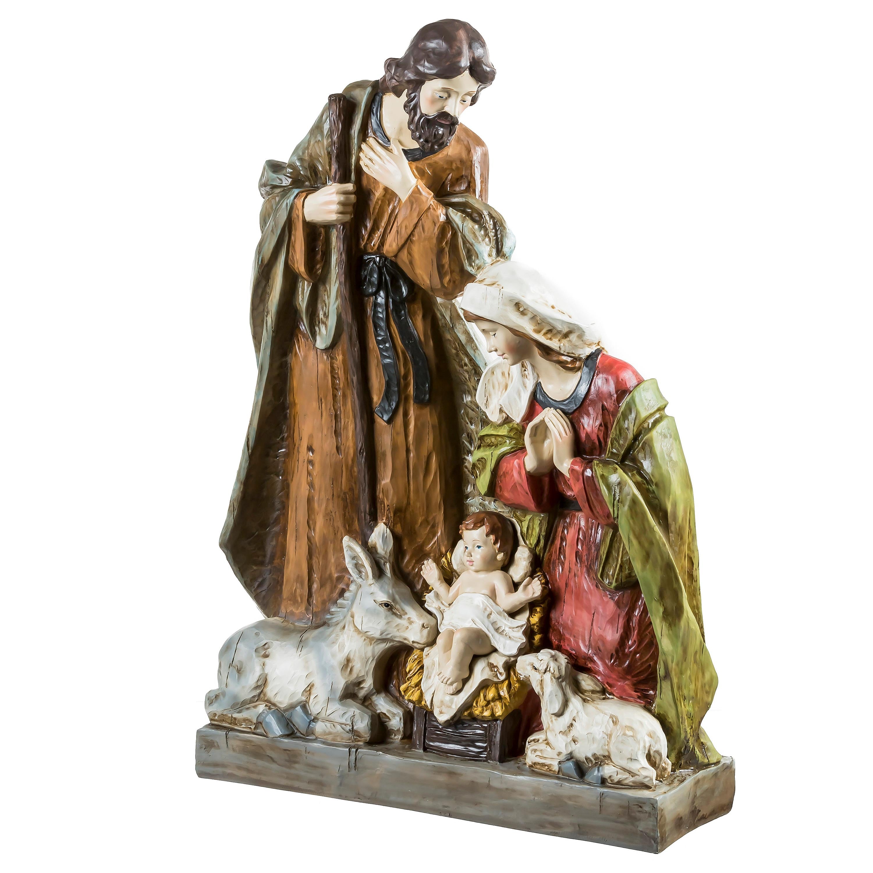 32" Nativity Garden Christmas Statue Set – Outdoor Holy Family Christmas Yard Decoration