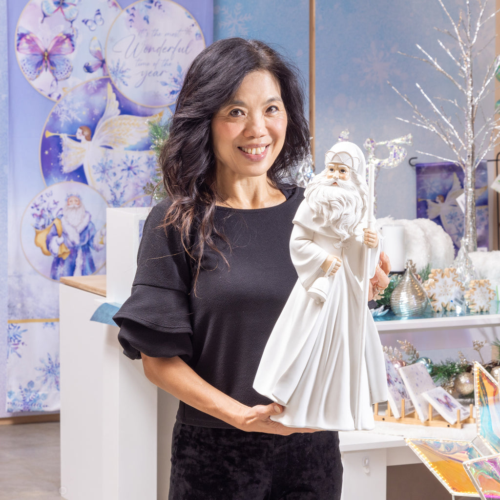 20" Resin Saint Nicholas Garden Christmas Statue – Season to Sparkle Lighted Christmas Decoration