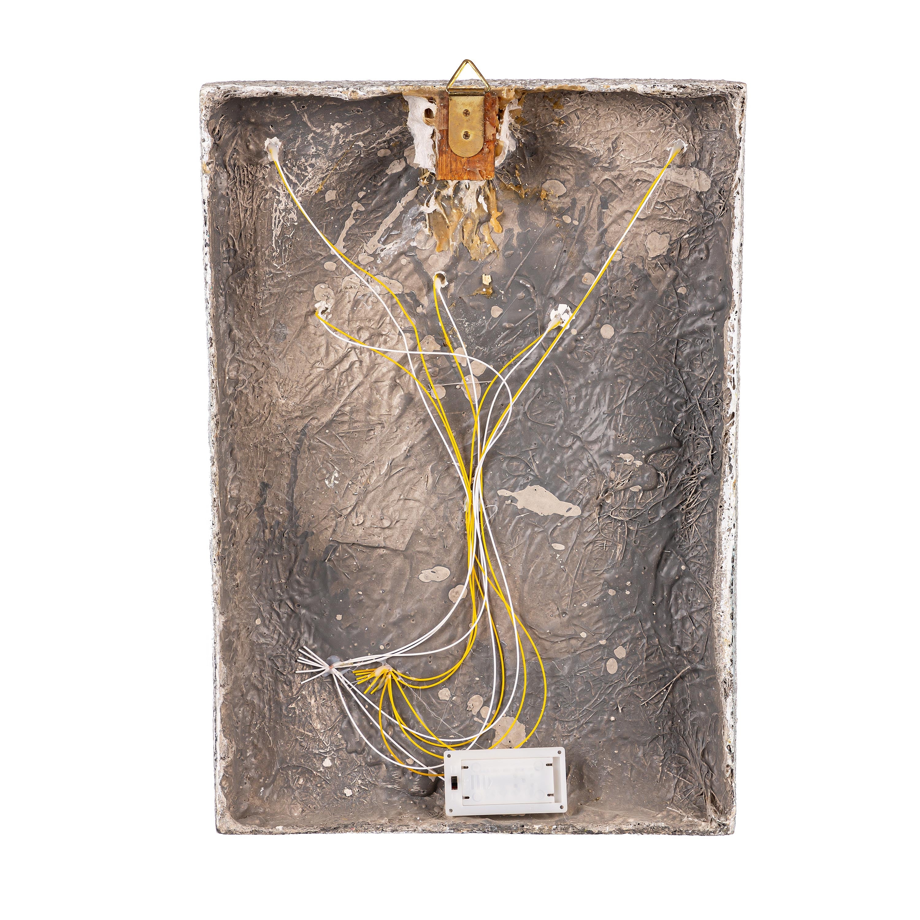 Traditional Santa LED Wall Décor – Light-Up MGO Textured Christmas Decoration for Indoor Display