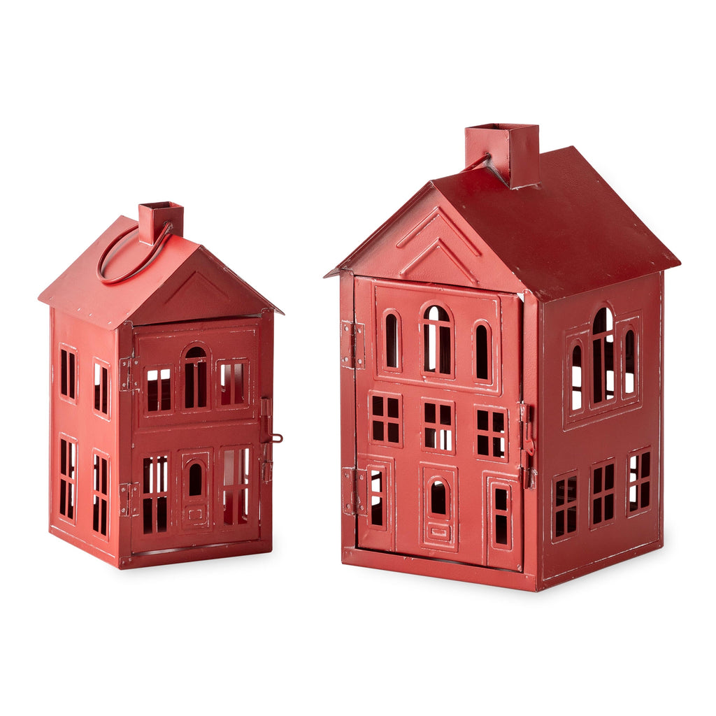 Elegant Set of 2 Iron Lanterns – Decorative Candle Holders for Home & Holiday Décor