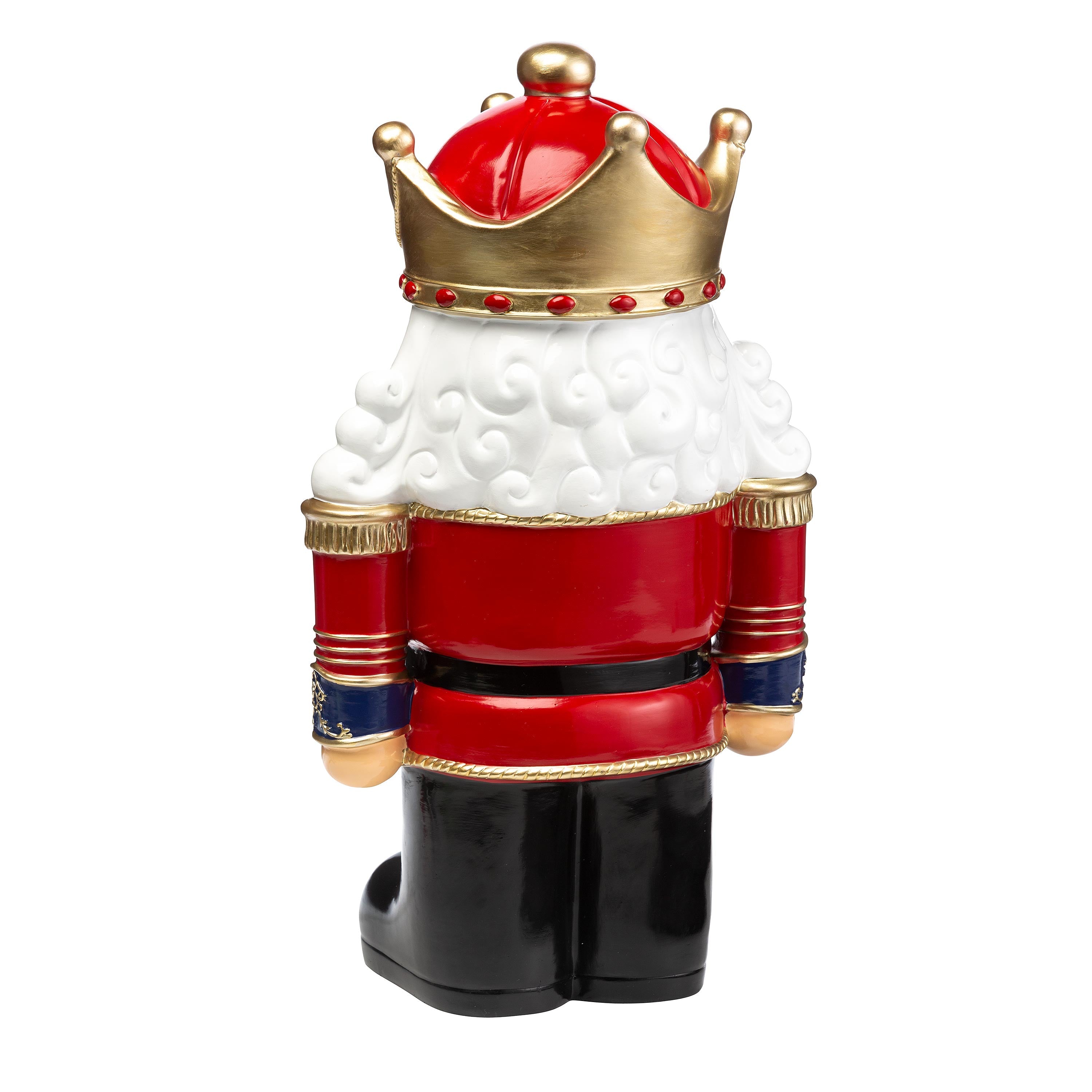 Small Lighted Nutcracker Christmas Statue – Short Indoor & Outdoor Christmas Decoration