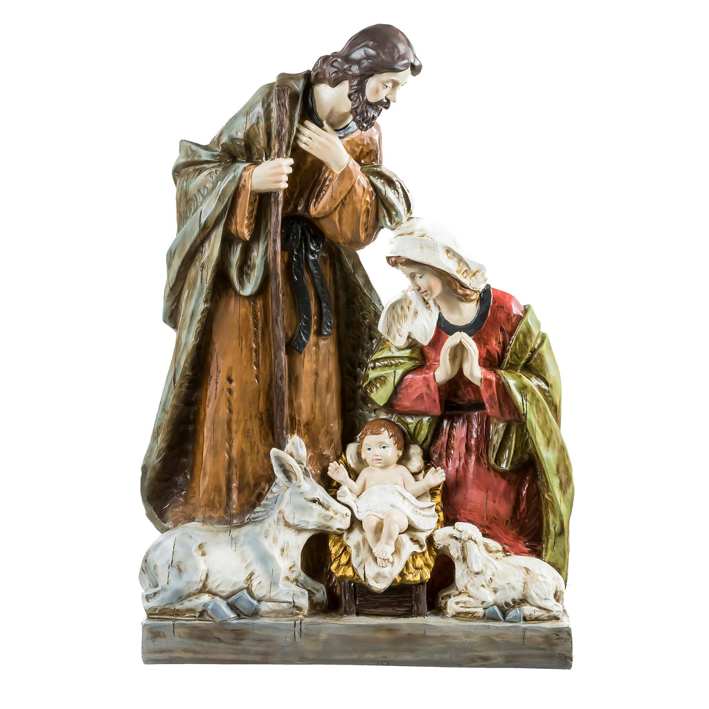 32" Nativity Garden Christmas Statue Set – Outdoor Holy Family Christmas Yard Decoration