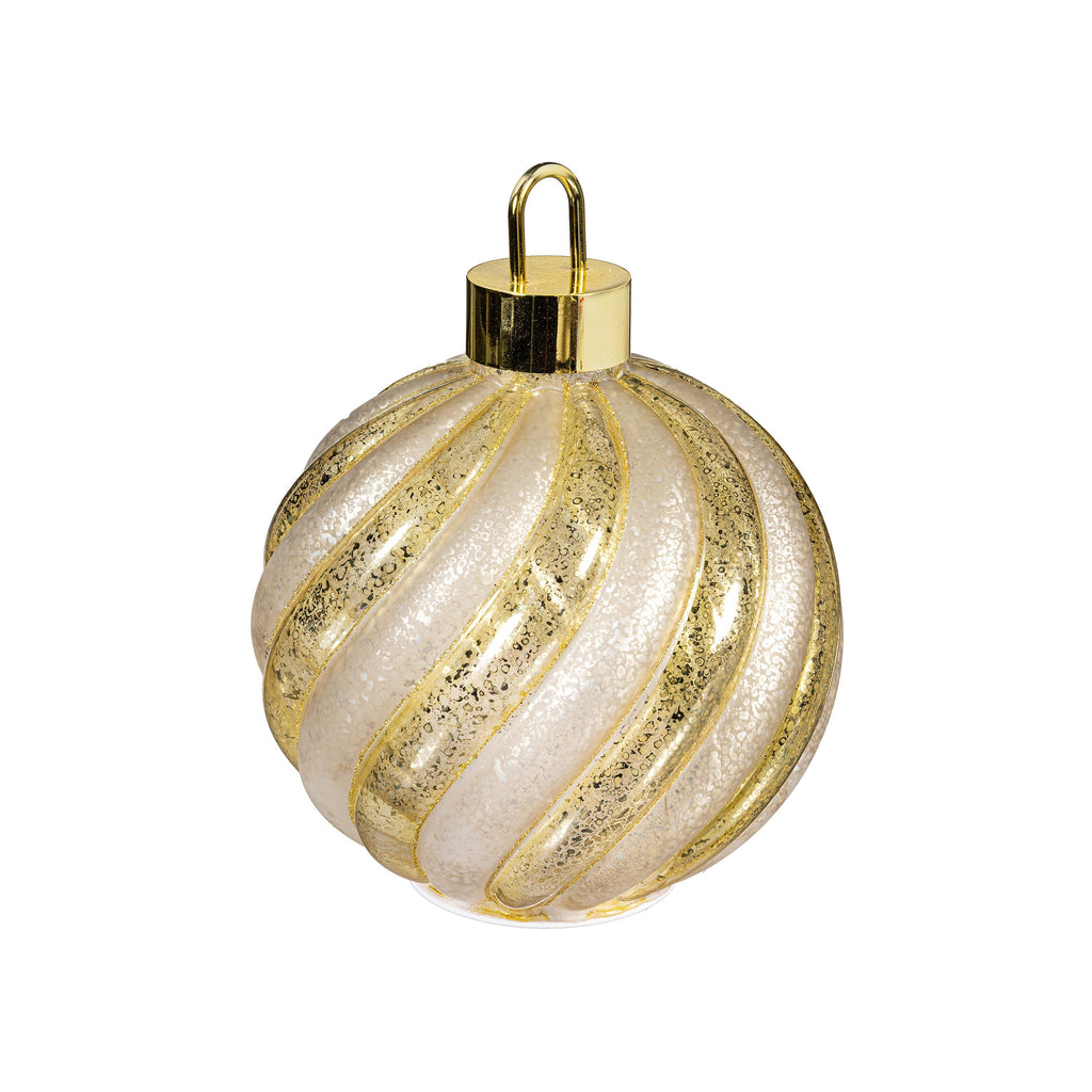 10" Rotating LED Glass Christmas Decoration – Elegant Light-Up Holiday Table Décor