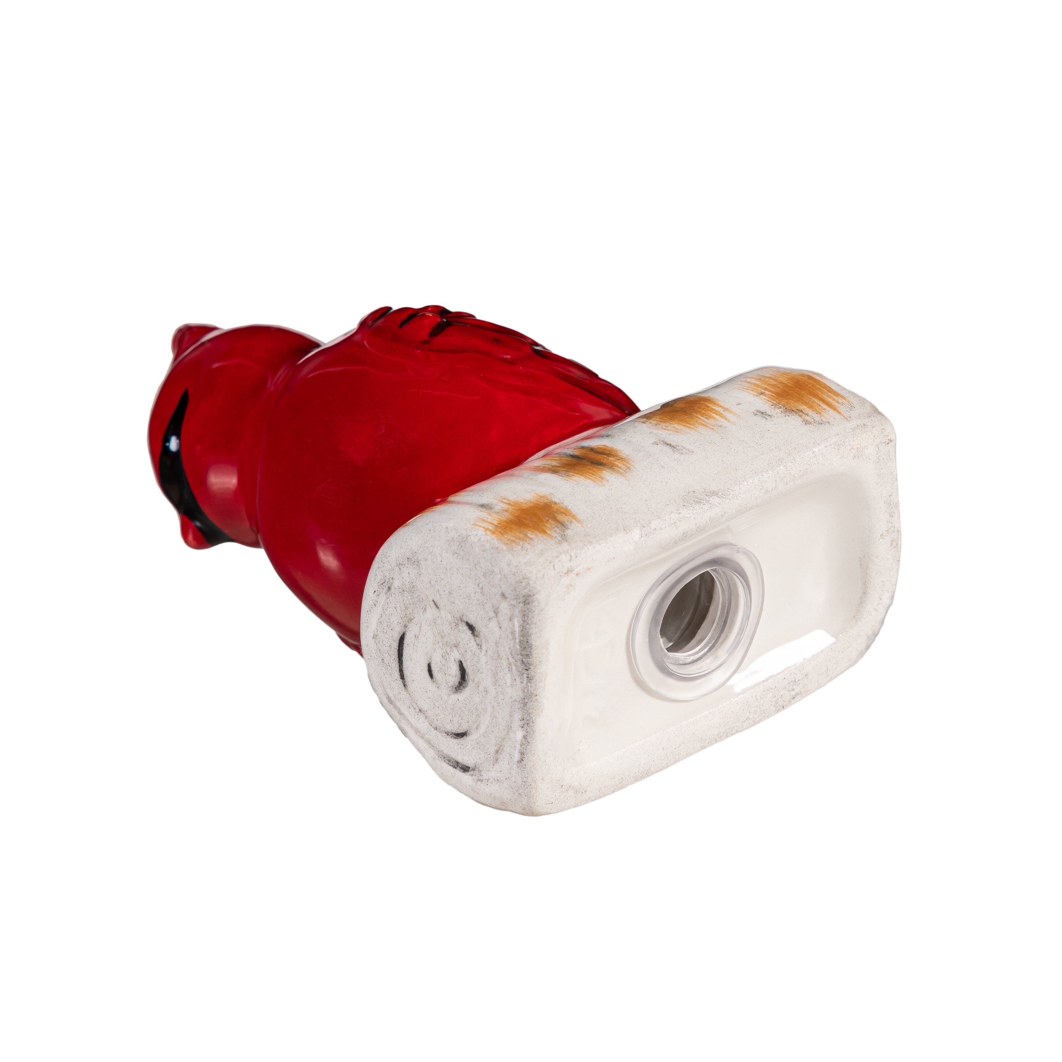 Christmas Salt & Pepper Shaker Set – Ceramic Poinsettia and Cardinal on Log, 2-Piece Holiday Table Décor