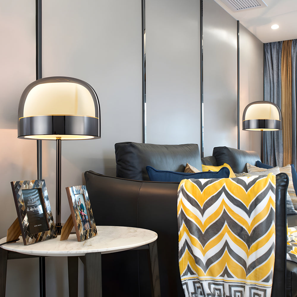 Equatore Glass Table Lamp – Double-Layer Design with Soft Night Light