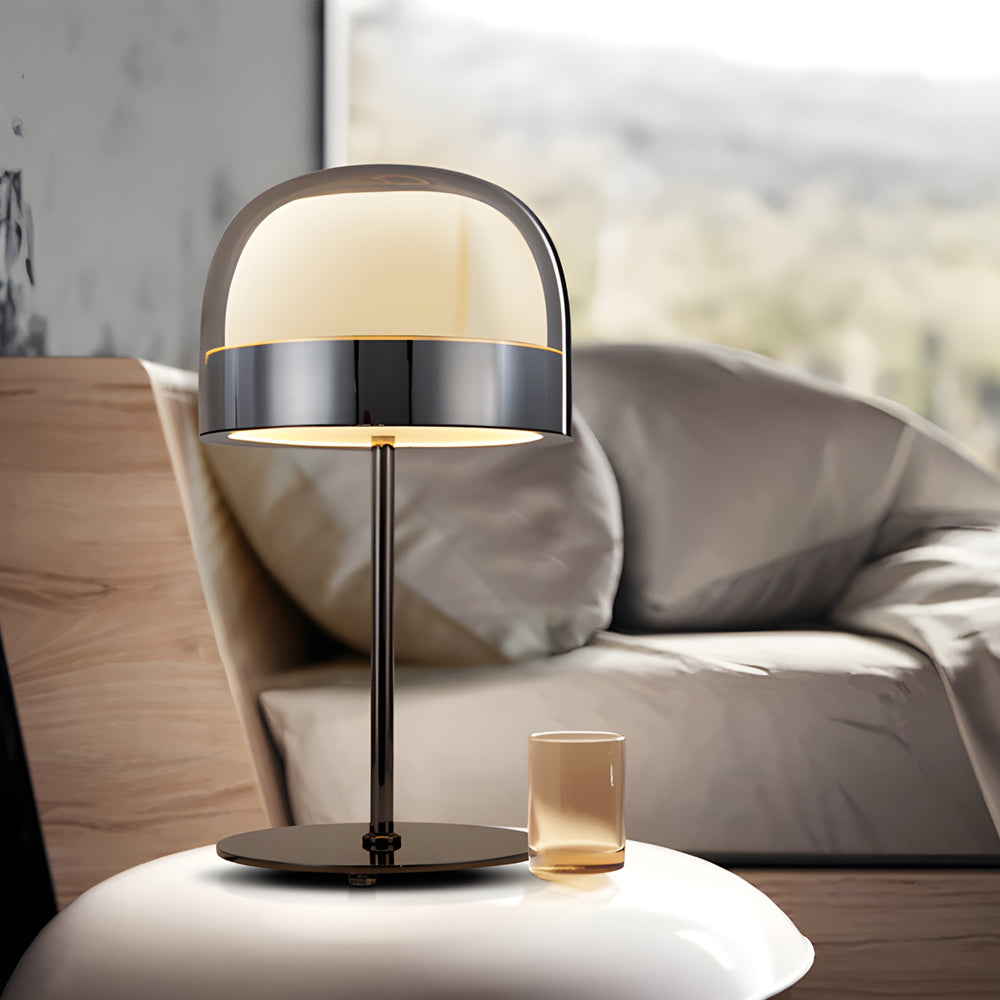 Equatore Glass Table Lamp – Double-Layer Design with Soft Night Light
