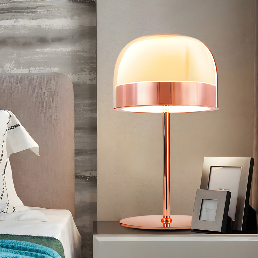 Equatore Glass Table Lamp – Double-Layer Design with Soft Night Light