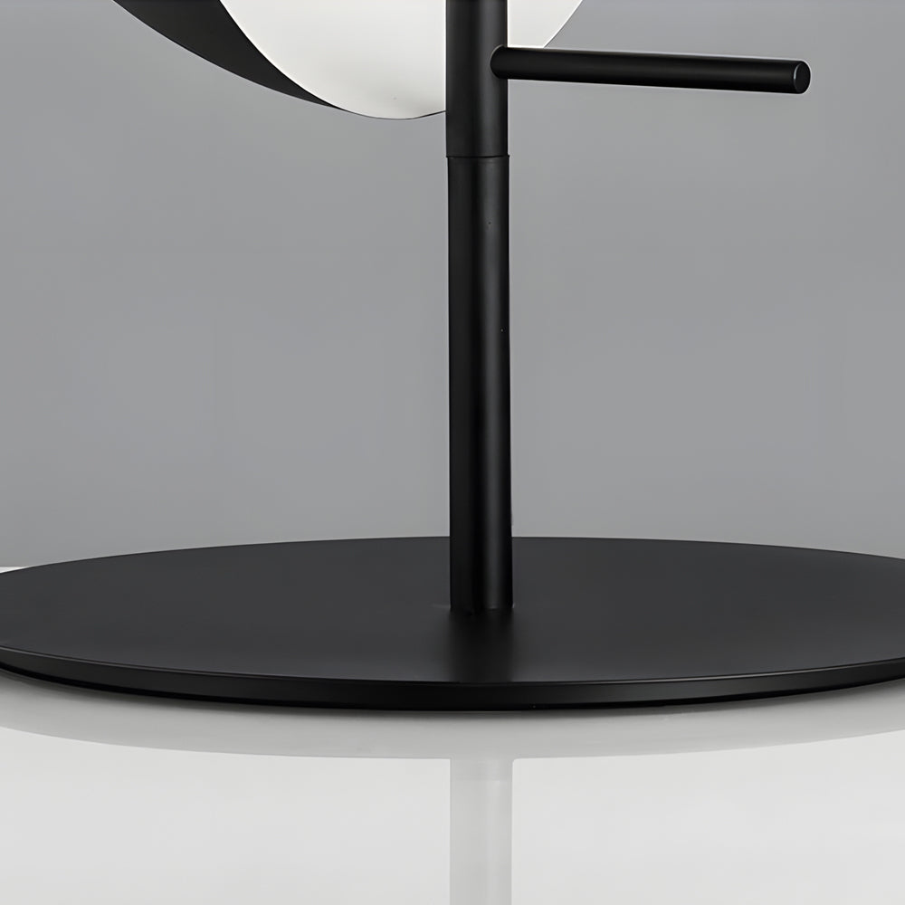 Theia Table Lamp – Elegant Smoked Glass Light with Unique Vertical Hemisphere Design