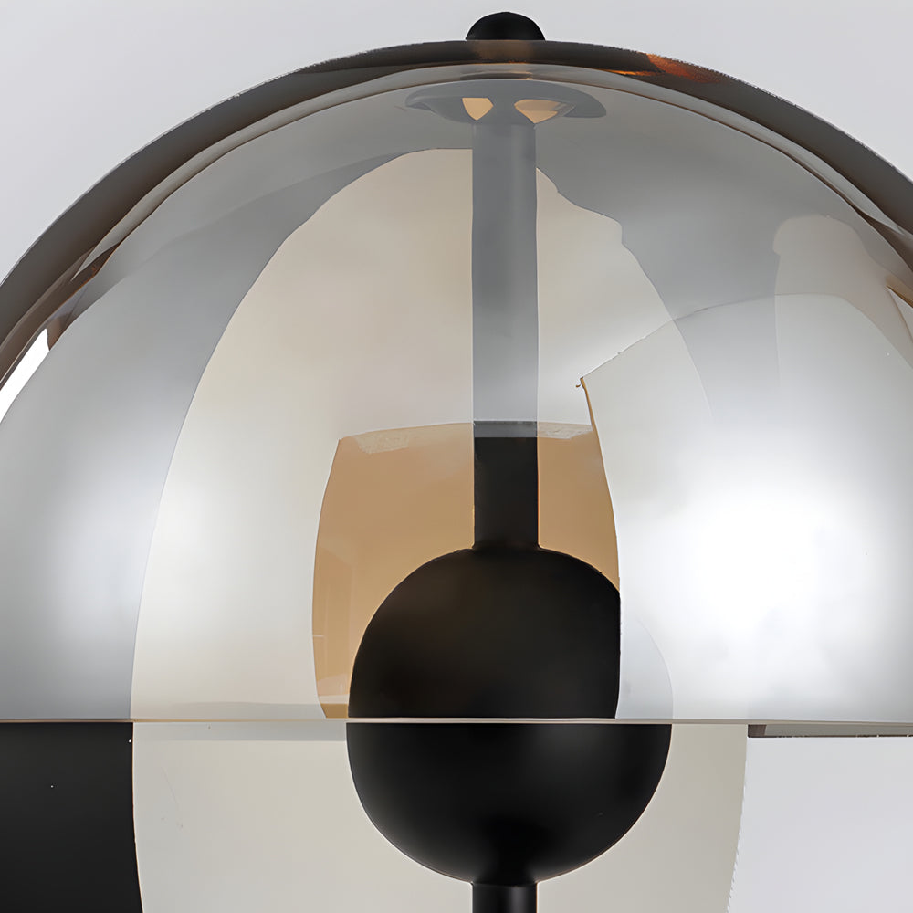Theia Table Lamp – Elegant Smoked Glass Light with Unique Vertical Hemisphere Design