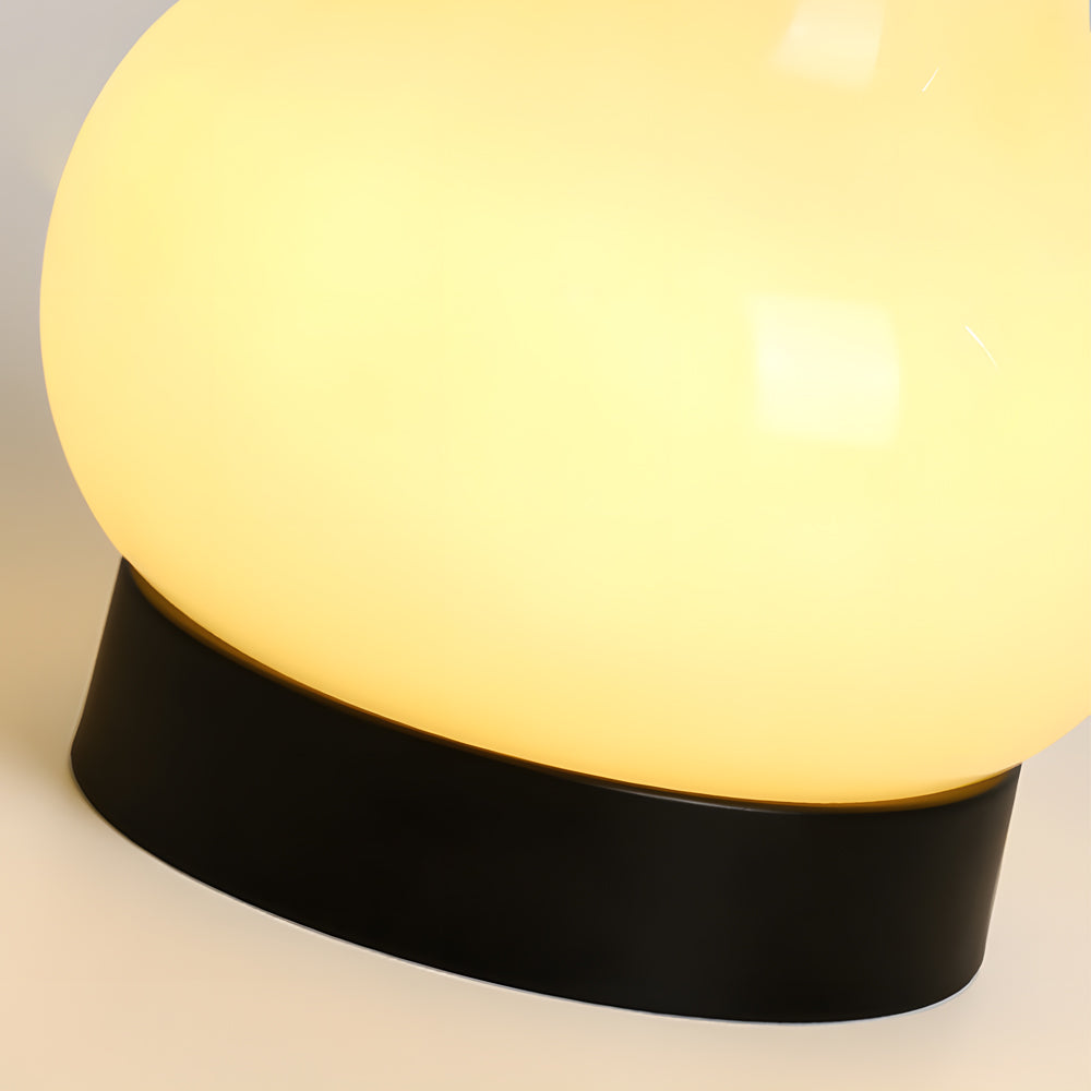 Pear-Shaped Glass LED Table Lamp – Portable USB Touch Light with Adjustable Brightness