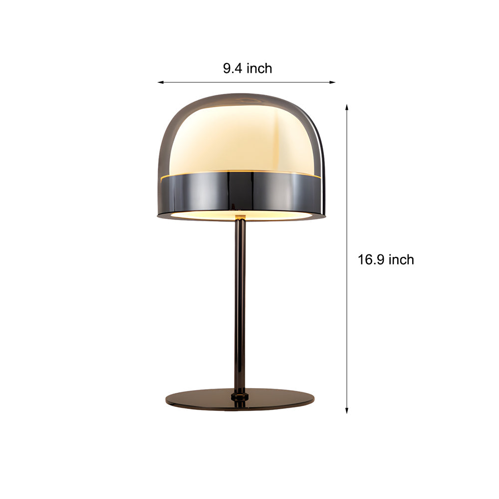 Equatore Glass Table Lamp – Double-Layer Design with Soft Night Light