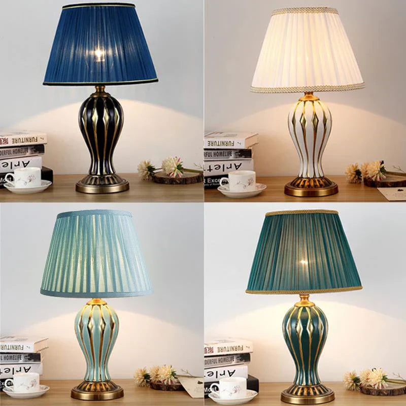AmericanaGlow Vintage Desk Lamp – Elegant Retro Antique Table Light for Home & Office