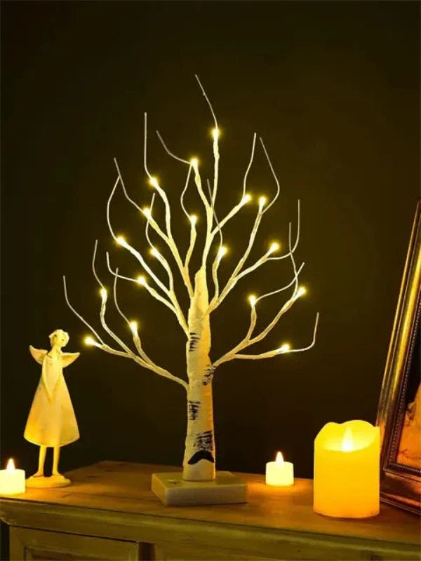 SparkleSeasonal LED Table Tree – Festive Christmas Décor Light for Cozy Holiday Ambiance
