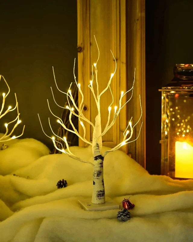 SparkleSeasonal LED Table Tree – Festive Christmas Décor Light for Cozy Holiday Ambiance
