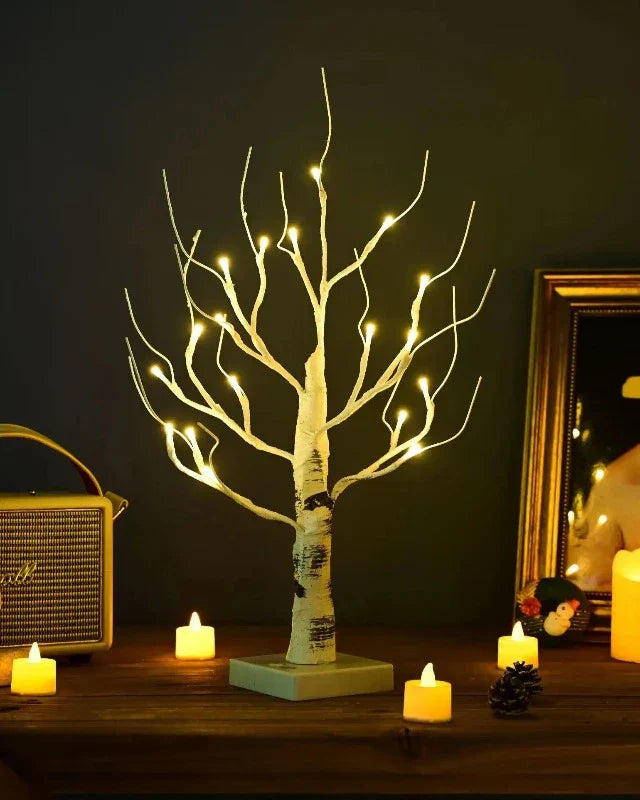 SparkleSeasonal LED Table Tree – Festive Christmas Décor Light for Cozy Holiday Ambiance