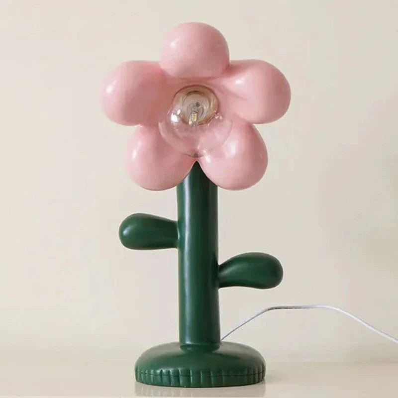 FloralRadiance Elegant Glass Ball Table Lamp – Decorative Light Ornament for a Refined Ambiance