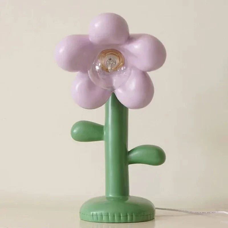 FloralRadiance Elegant Glass Ball Table Lamp – Decorative Light Ornament for a Refined Ambiance