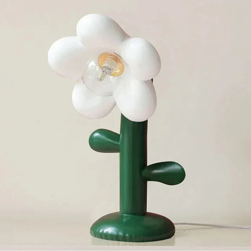 FloralRadiance Elegant Glass Ball Table Lamp – Decorative Light Ornament for a Refined Ambiance