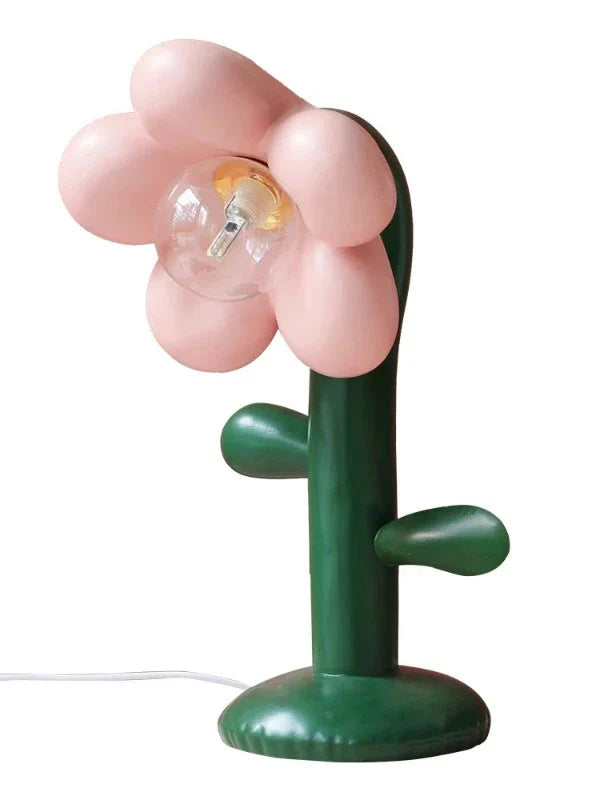 FloralRadiance Elegant Glass Ball Table Lamp – Decorative Light Ornament for a Refined Ambiance