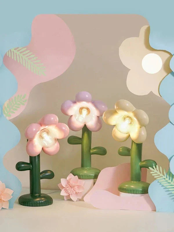 FloralRadiance Elegant Glass Ball Table Lamp – Decorative Light Ornament for a Refined Ambiance