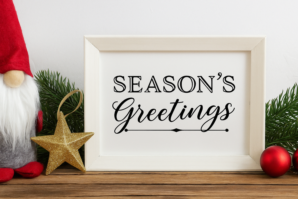 Set of 3 Wooden Christmas Signs – “Merry Christmas,” “Peace on Earth,” and “Let It Snow” Holiday Decorations