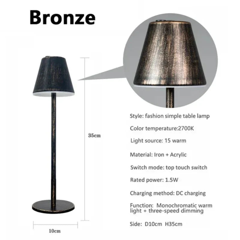 RadiantLumina Rechargeable LED Desk Lamp – Elegant & Functional Light