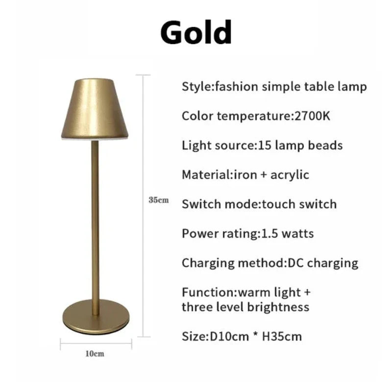 RadiantLumina Rechargeable LED Desk Lamp – Elegant & Functional Light
