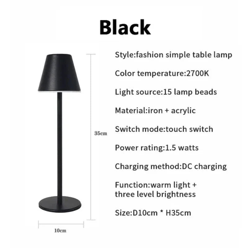 RadiantLumina Rechargeable LED Desk Lamp – Elegant & Functional Light