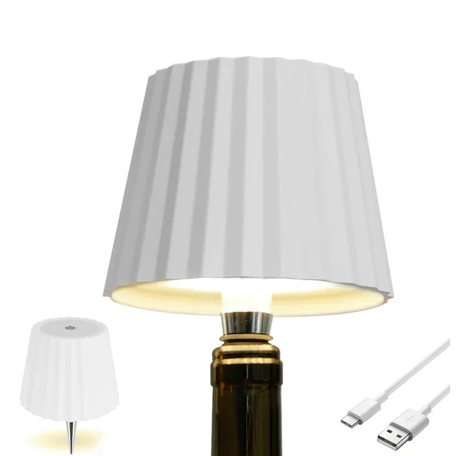 RadiantVinum Bottle Table Lamp – Elegant & Cozy Desk Lighting