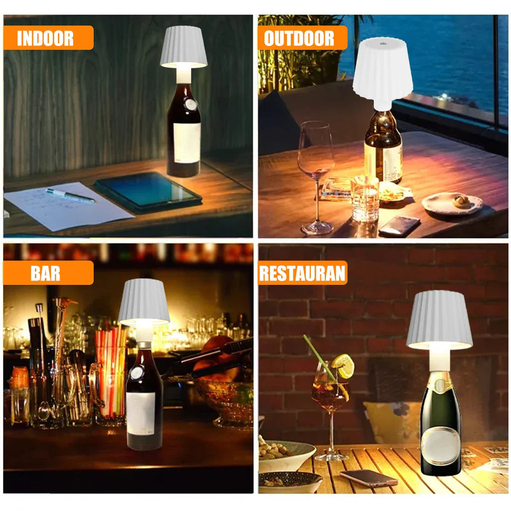 RadiantVinum Bottle Table Lamp – Elegant & Cozy Desk Lighting