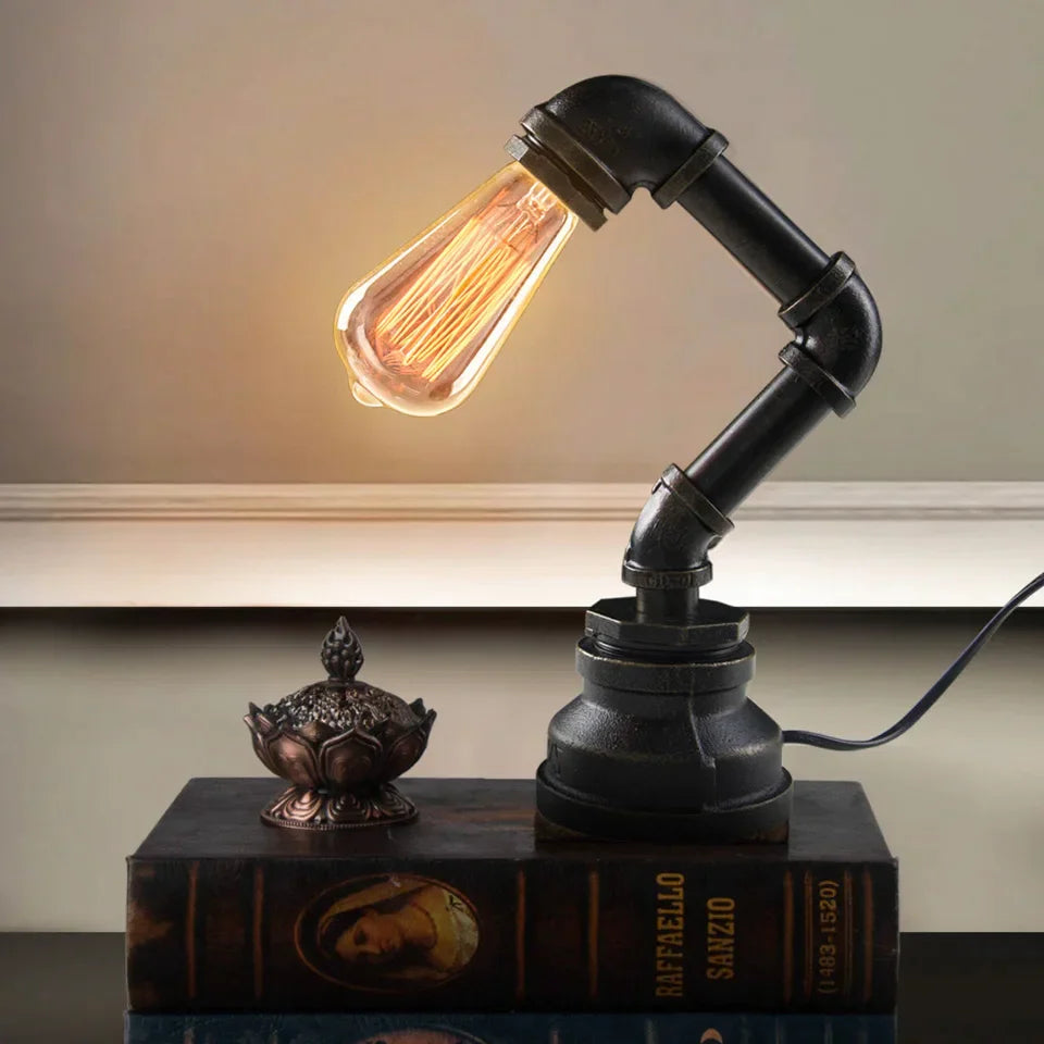 LiquidLuxe Waterworks Lamp – Creative Iron Table Lamp with Flowing Light Effect