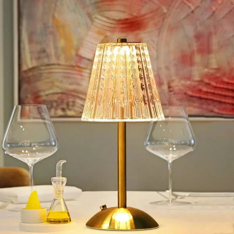 ModaBeam Crystal Table Lamp – Elegant Decorative Lighting for Bedroom & Living Room