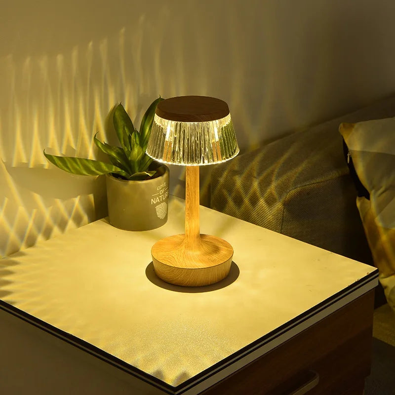 GlimmeringCrystal Rechargeable Crystal Table Lamp – Enchanting Ambient Light