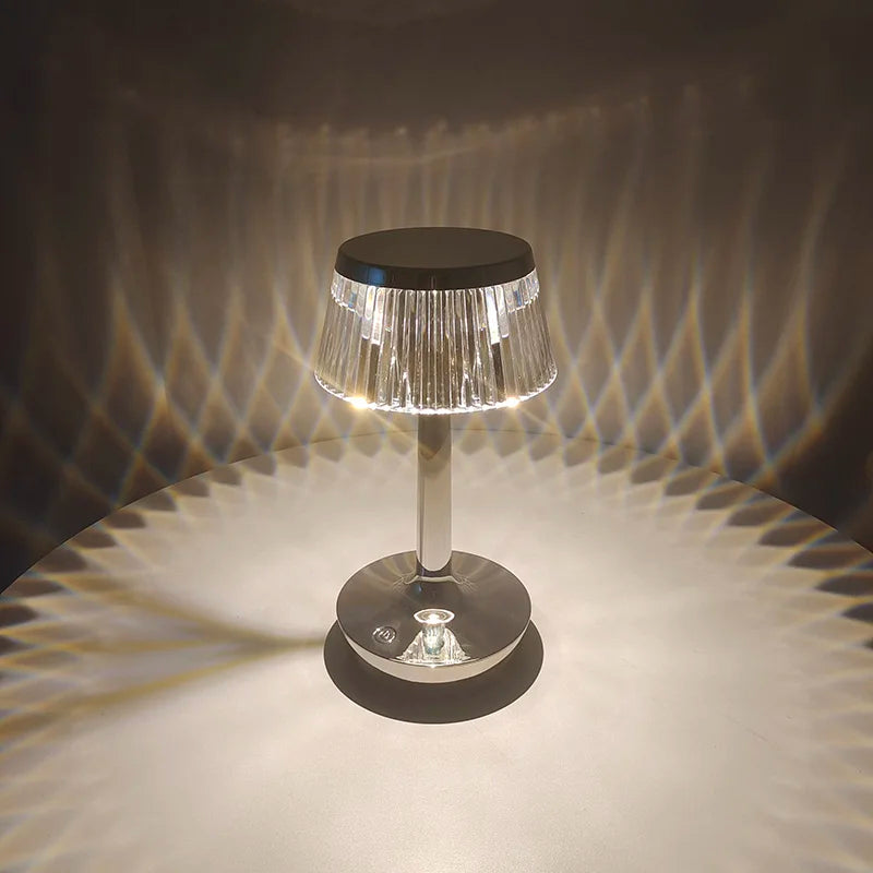 GlimmeringCrystal Rechargeable Crystal Table Lamp – Enchanting Ambient Light