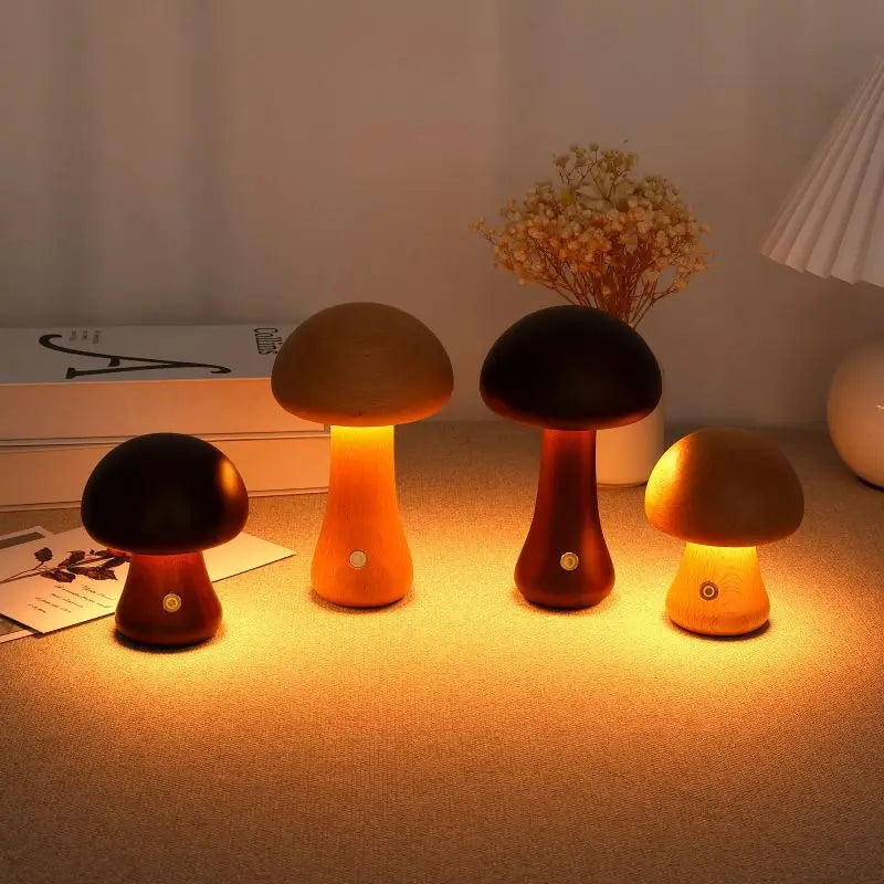 CharmShroom Mushroom Lamp – Cute Nightstand Light for Warm Cozy Ambiance