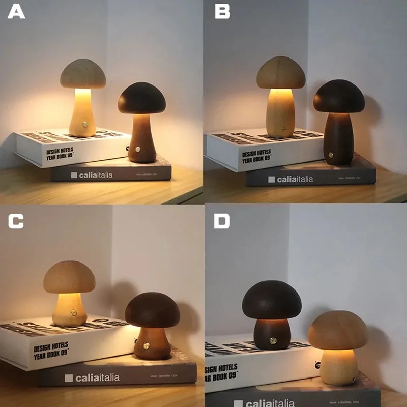 CharmShroom Mushroom Lamp – Cute Nightstand Light for Warm Cozy Ambiance