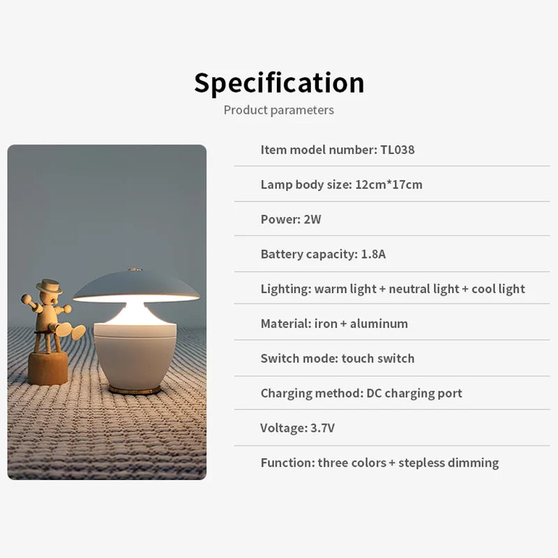 SleekShade LED Desk Lamp – Elegant Table Lamp with Touch Control