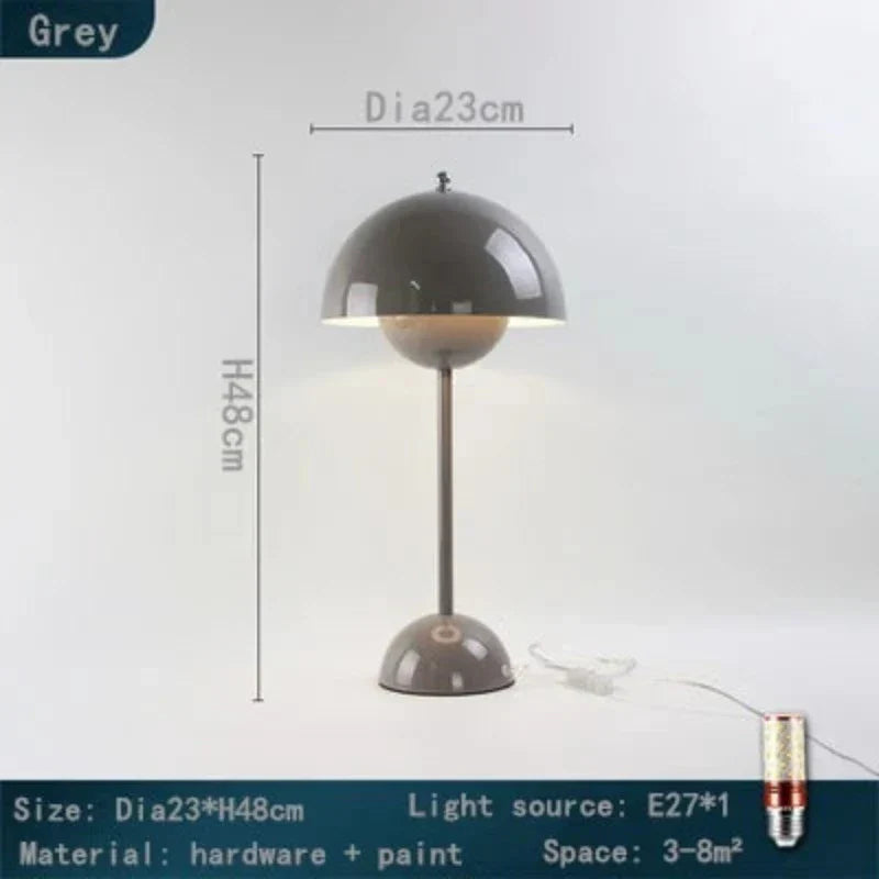 DanishMeadow Mushroom Table Lamp – Nordic Macaron Style Lighting for Cozy Home Décor