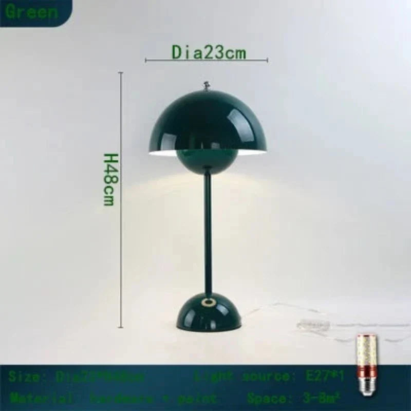 DanishMeadow Mushroom Table Lamp – Nordic Macaron Style Lighting for Cozy Home Décor