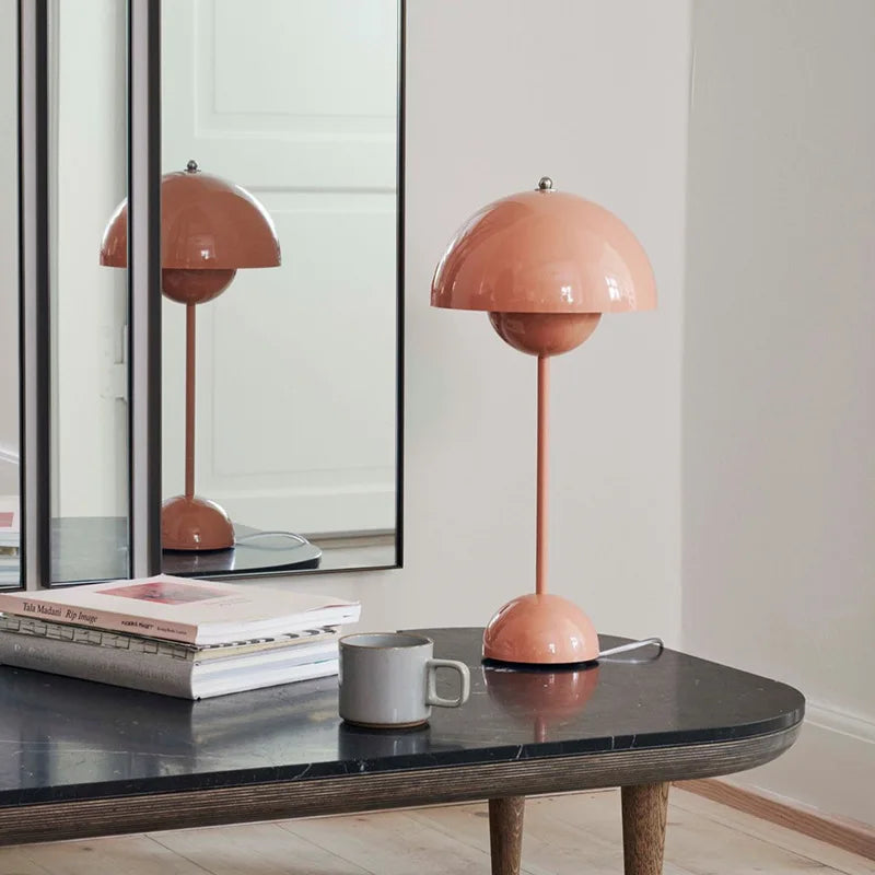 DanishMeadow Mushroom Table Lamp – Nordic Macaron Style Lighting for Cozy Home Décor