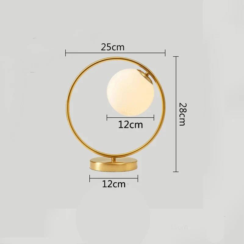 OrbGlow Elegant Glass Ball Table Lamp – Modern Lighting for a Sophisticated Ambiance
