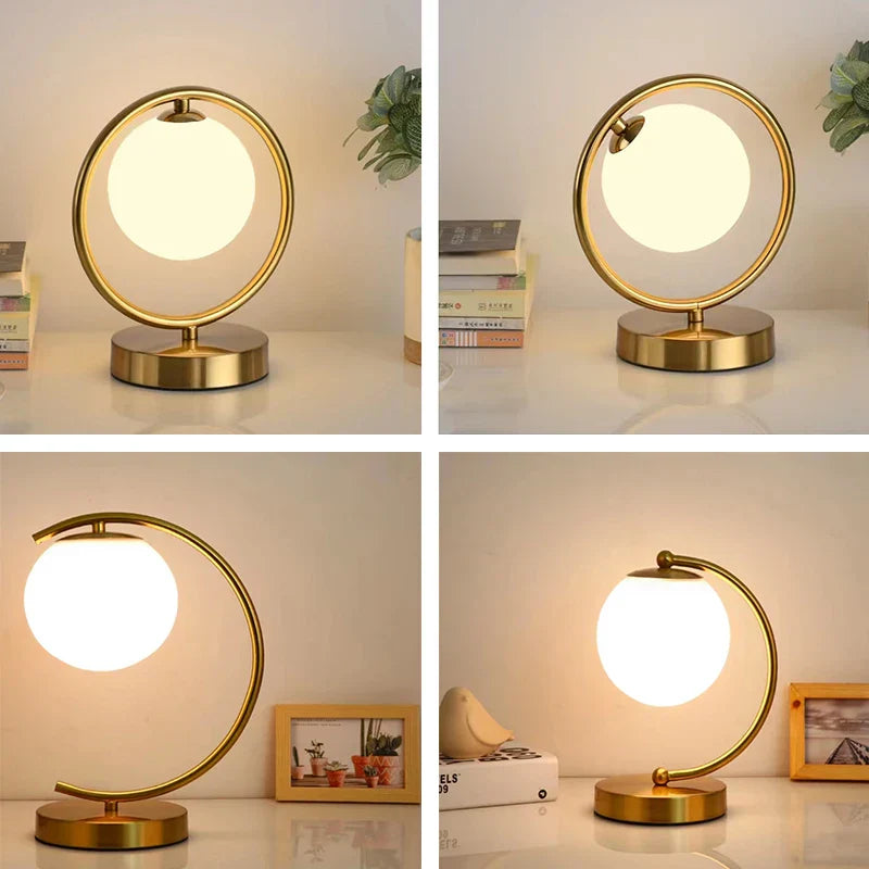 OrbGlow Elegant Glass Ball Table Lamp – Modern Lighting for a Sophisticated Ambiance